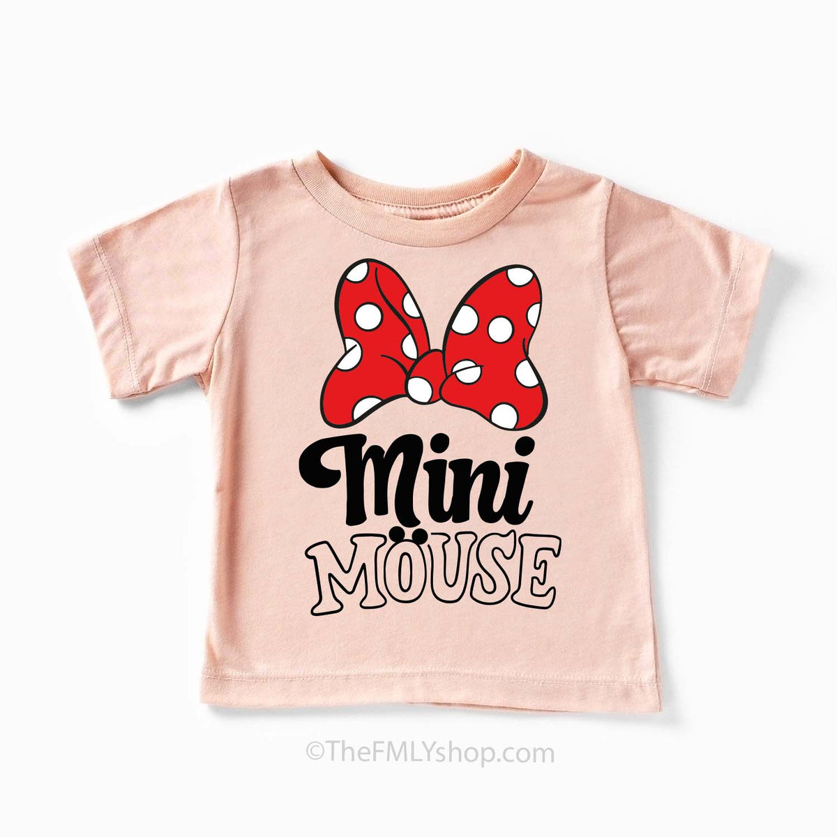 Mini Mouse Tee, Minnie Bow, Kids Size