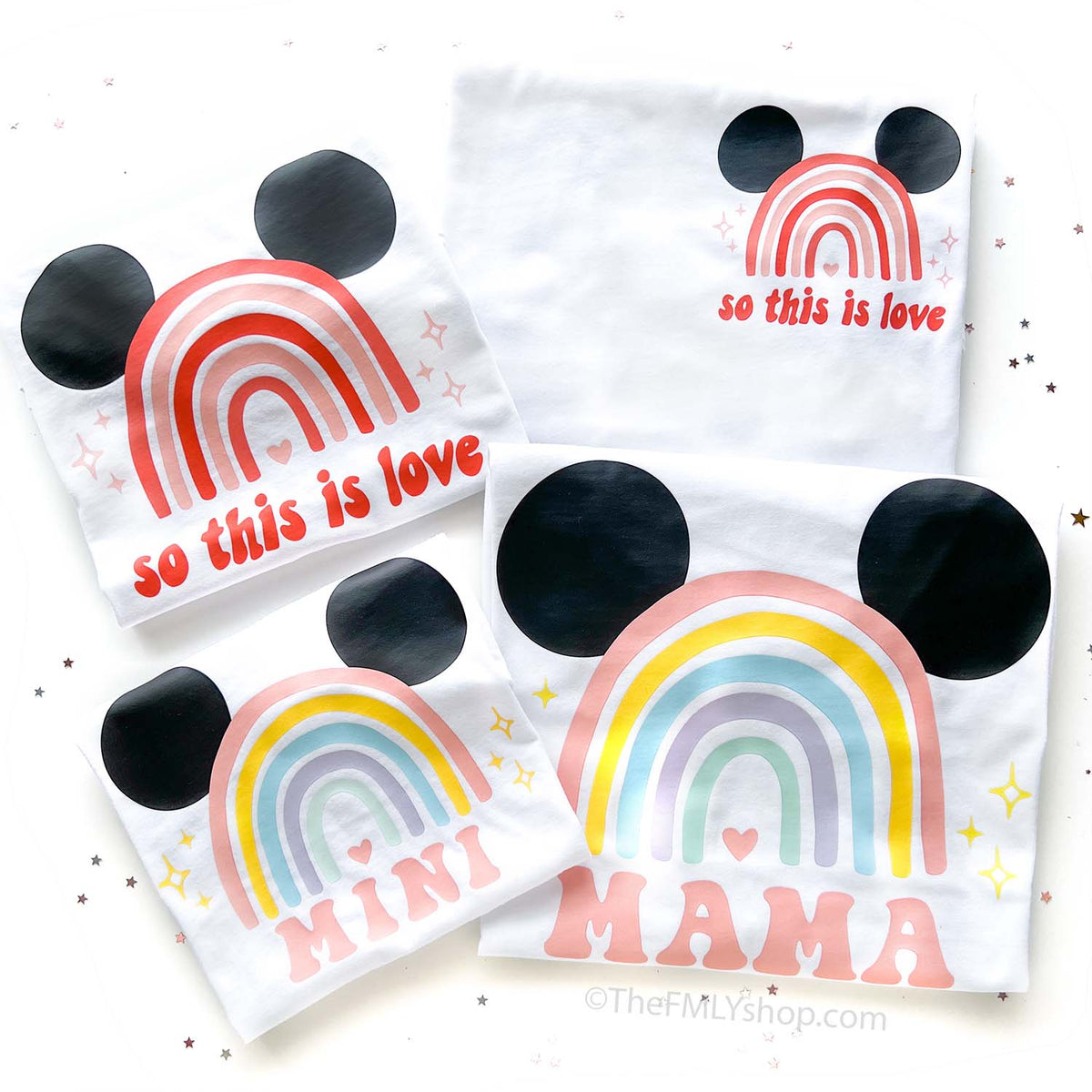 So This Is Love Mickey Rainbow Tee