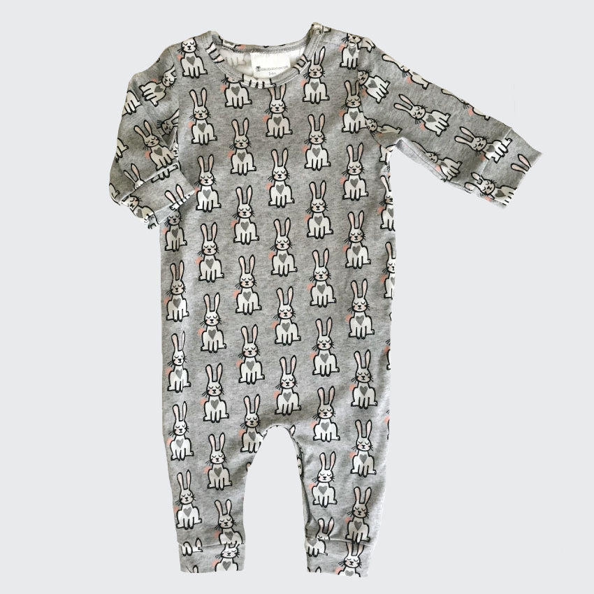 Organic Baby Clothes Set, Bunny Print 