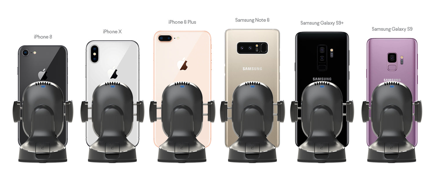 Airbase Wireless iPhone Samsung Galaxy Qi Chargement rapide sans fil Support à ventouse pour pare-brise de tableau de bord