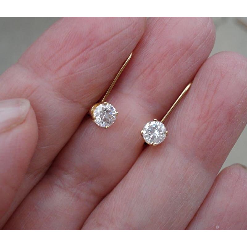 Luxinelle Usa Luxinelle 0 50 Carat Diamond Earrings Solitaire