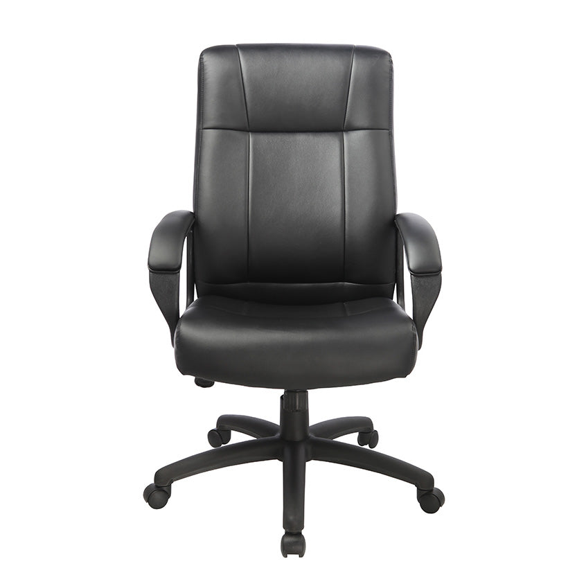 black vinyl desk chair