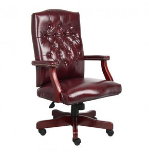 oxblood executive chair