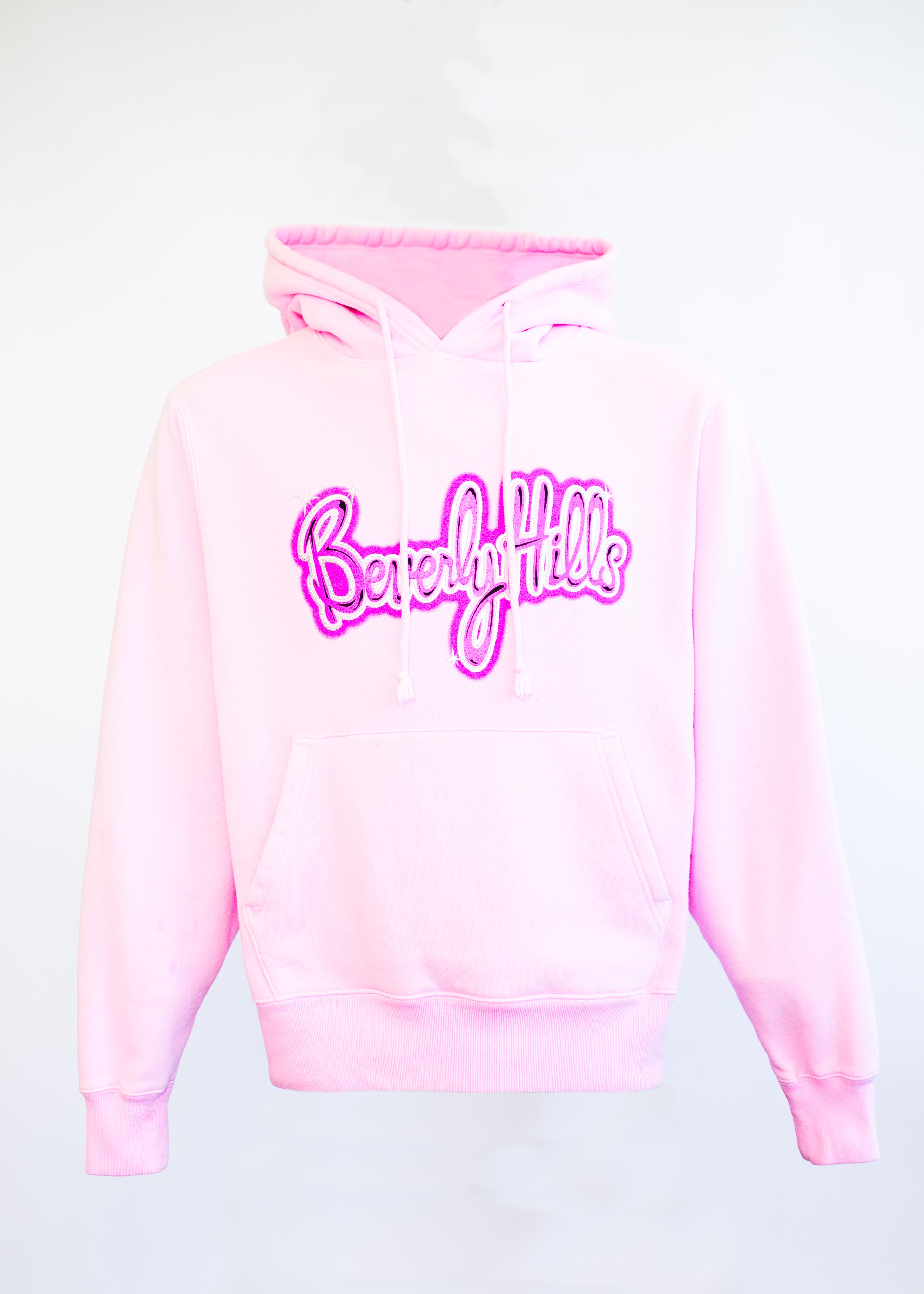 SPRAY HOODIE-PINK – Beverly Hills Club