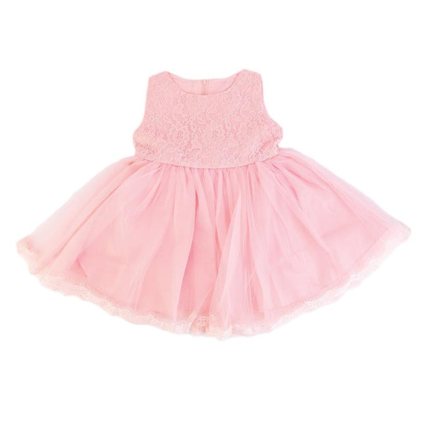 Princess Lace & Bow Tie Flower Girl Dress – Broke Bride Dresses