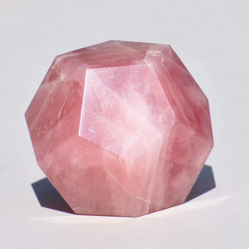 Rose Quartz Dodecahedron For Healing - EMF Protection - Energy Generat