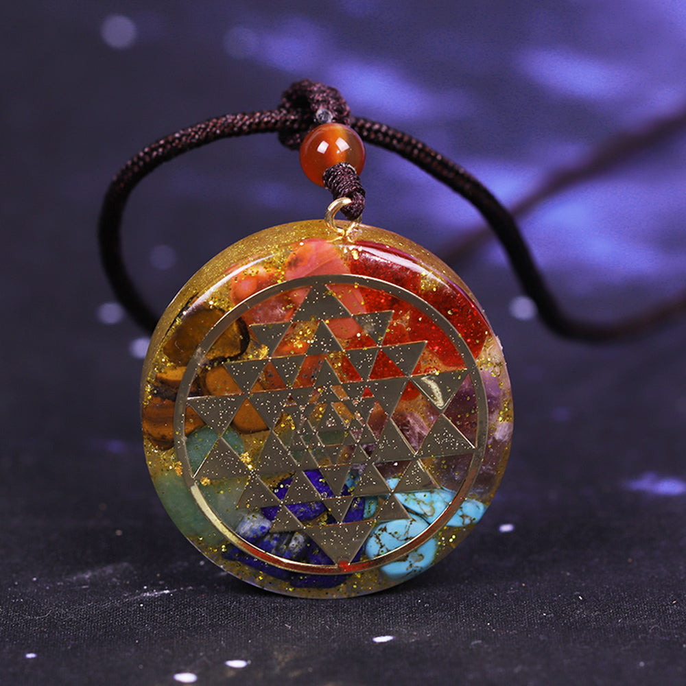 Orgonite Pendant Sri Yantra Necklace 2024