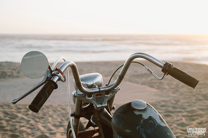 Lowbrow Customs' AMF Motorcycle Grips (Ain't Motorcycles Fun?), inspired by 1970's era Harley-Davidsons.