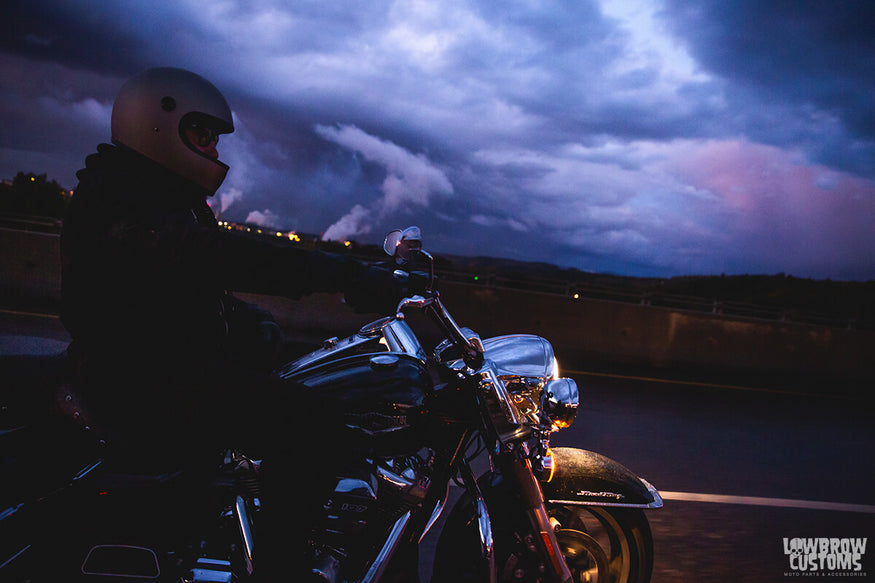 A rainy first day with Chris Drew on a 2019 Wafflehead RoadKing.