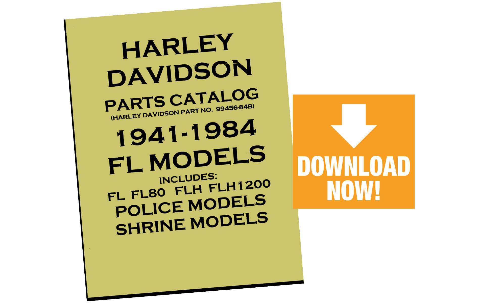 FL Models 1941-1984 Parts Catalog Harley-Davidson #99456-84B