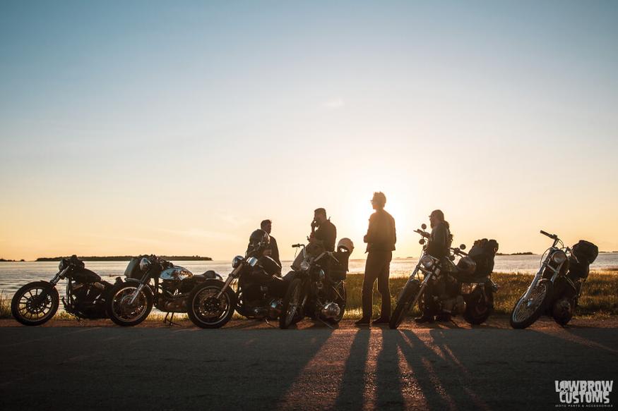 A gorgeous end to a great day of riding on The Great Lakes Escape. Hanging by our bikes in Oliphant, Ontaria, Canada.