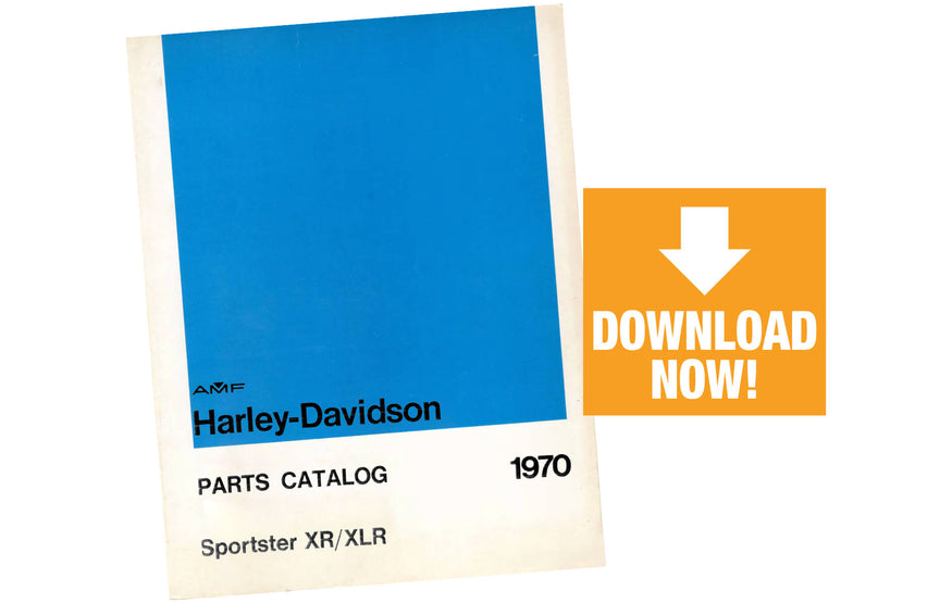 Harley-Davidson Sportster XR XLR 1970 Parts Catalog Book