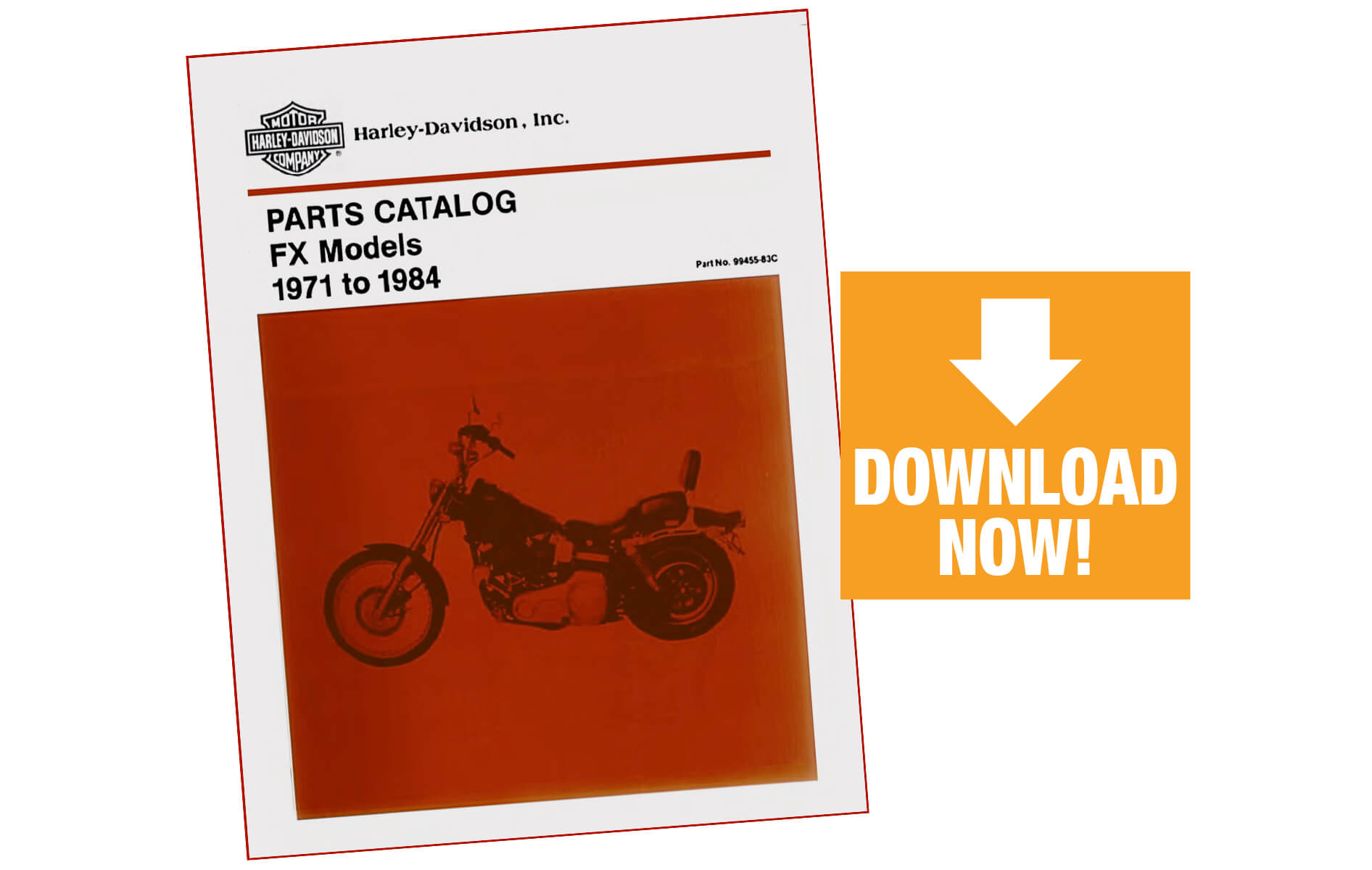 FX 1971-1984 Parts Book Catalog Harley-Davidson 99455-83C