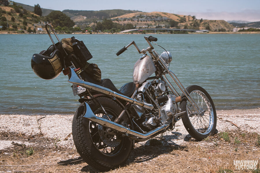 Champion Grips on Jay Cagney's Harley Shovelhead