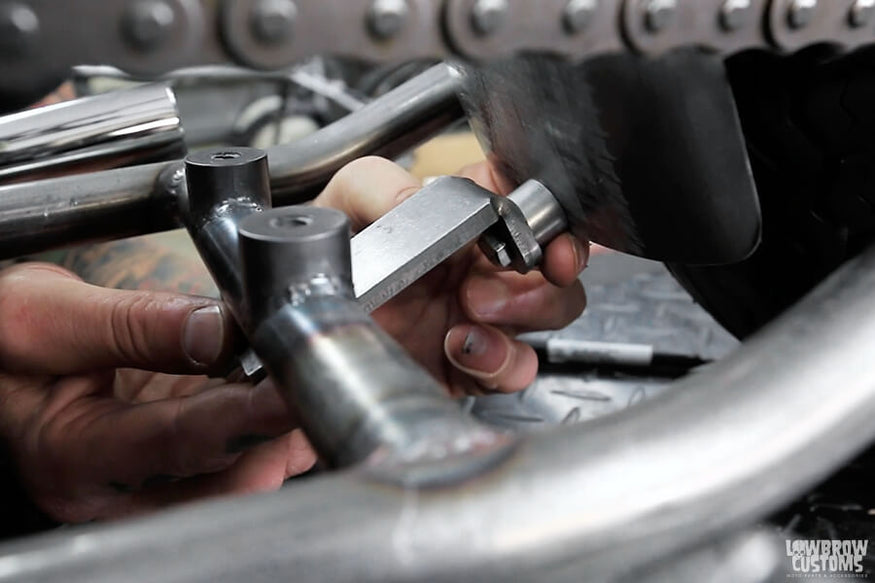 How To Install/ A Rear Motorcycle Fender On a Triumph Chopper-2