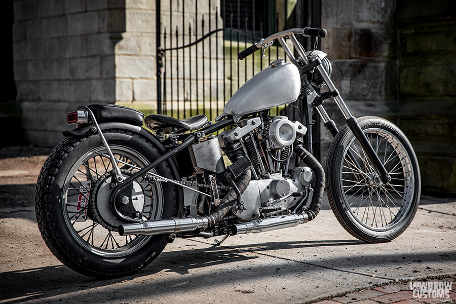 Tim Fiorucci's 1973 Ironhead Sportster rocking our 8" rise Smooth Stainless T-bars
