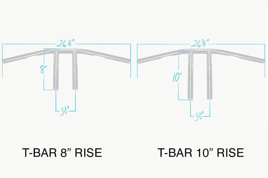 Lowbrow Customs T-bar handlebars comparison shot