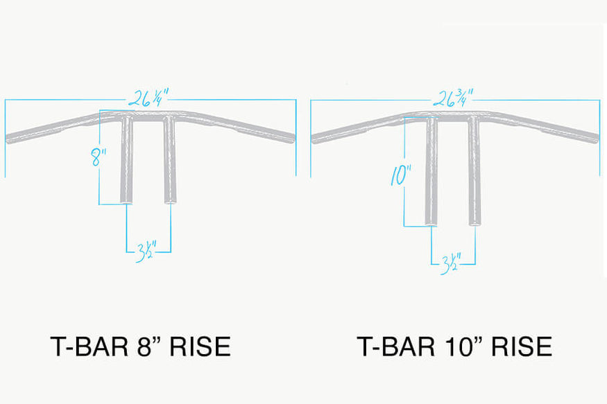 Lowbrow Customs T-bar handlebars comparison shot
