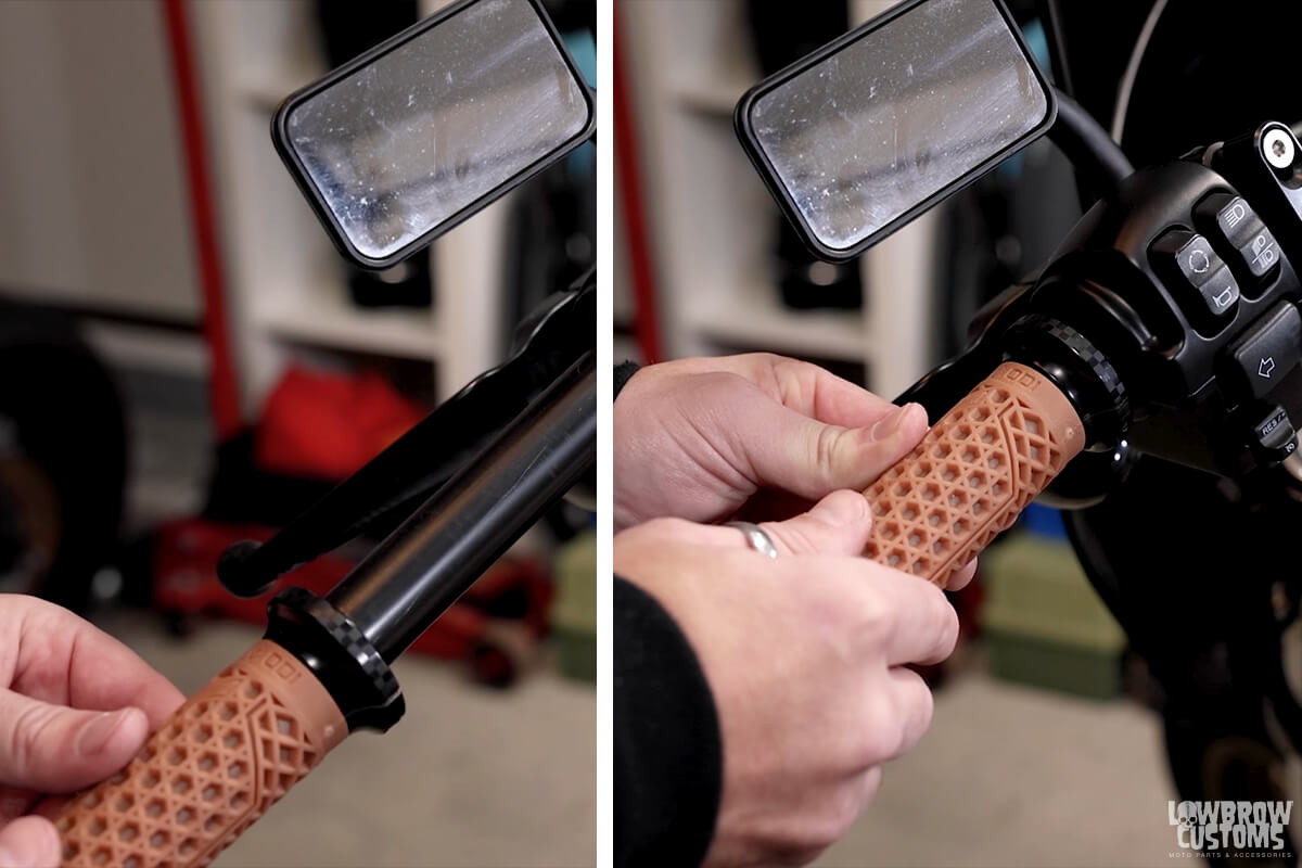 How To Install ODI Vans V-twin Lock On Grips For Throttle By Wire Motorcycles-22