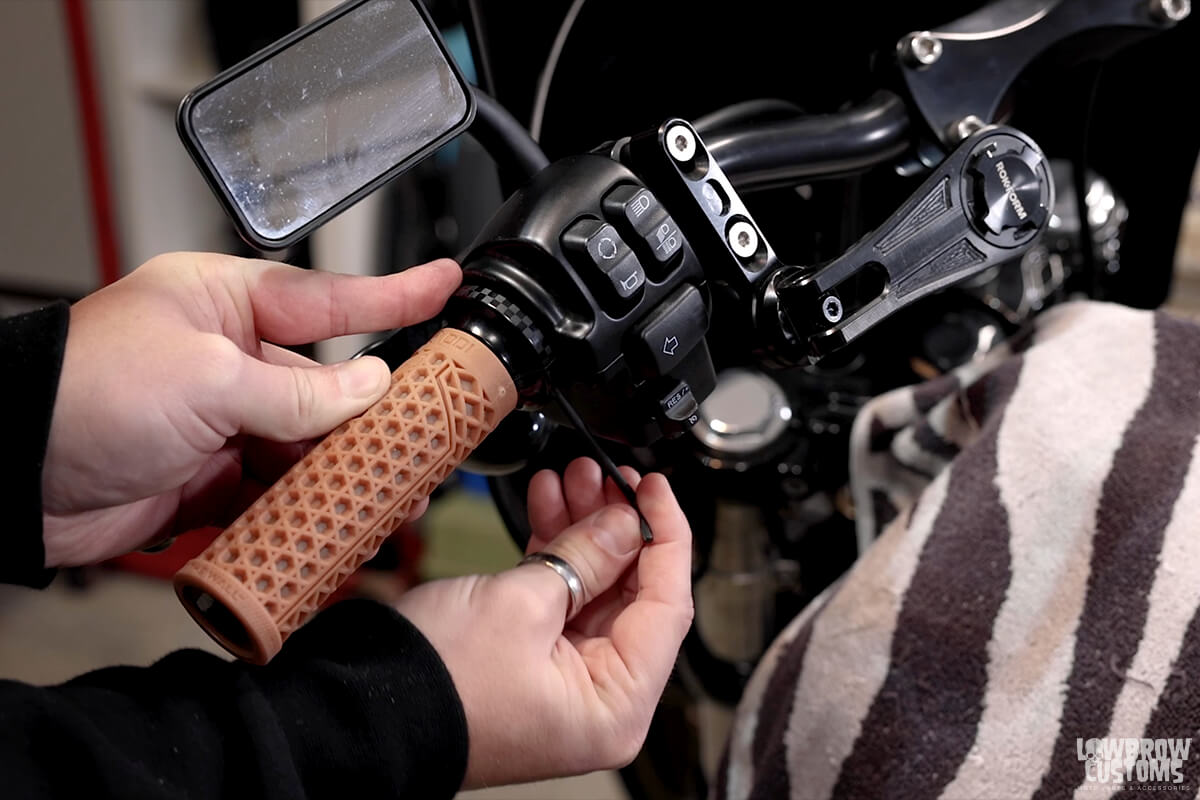 How To Install ODI Vans V-twin Lock On Grips For Throttle By Wire Motorcycles-23