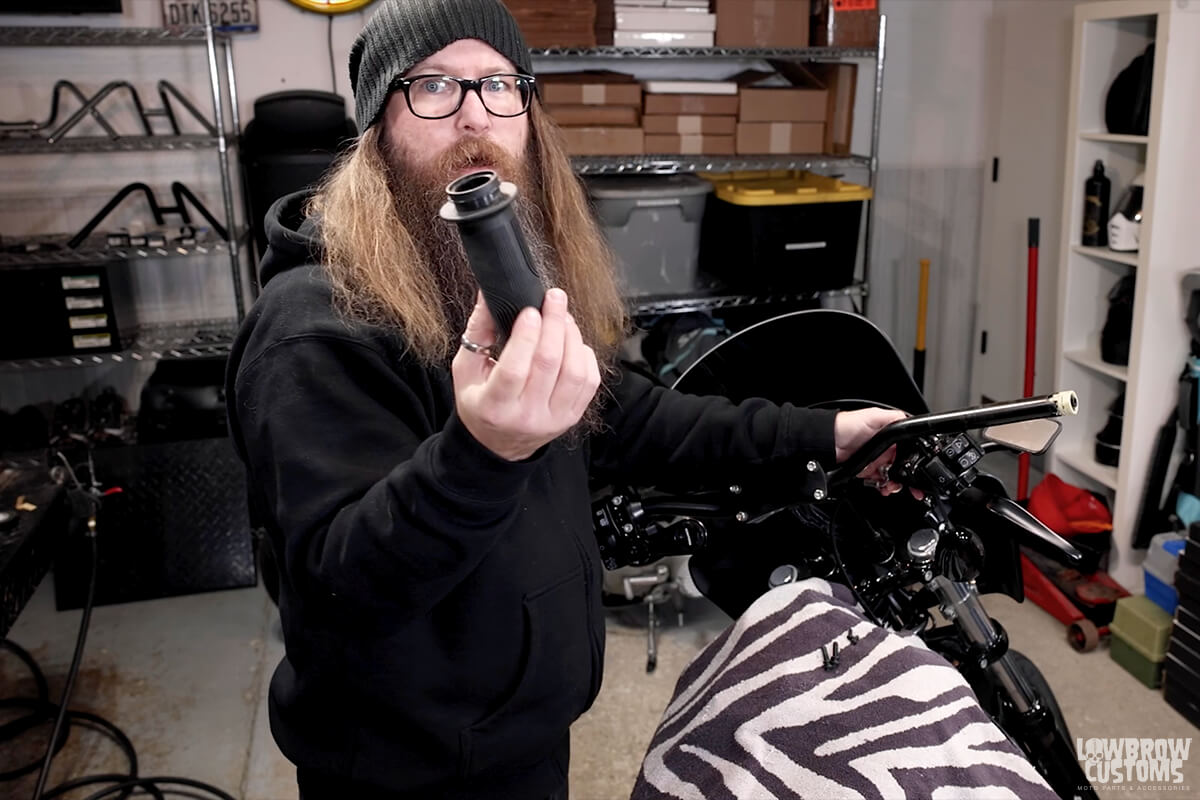 How To Install ODI Vans V-twin Lock On Grips For Throttle By Wire Motorcycles-19