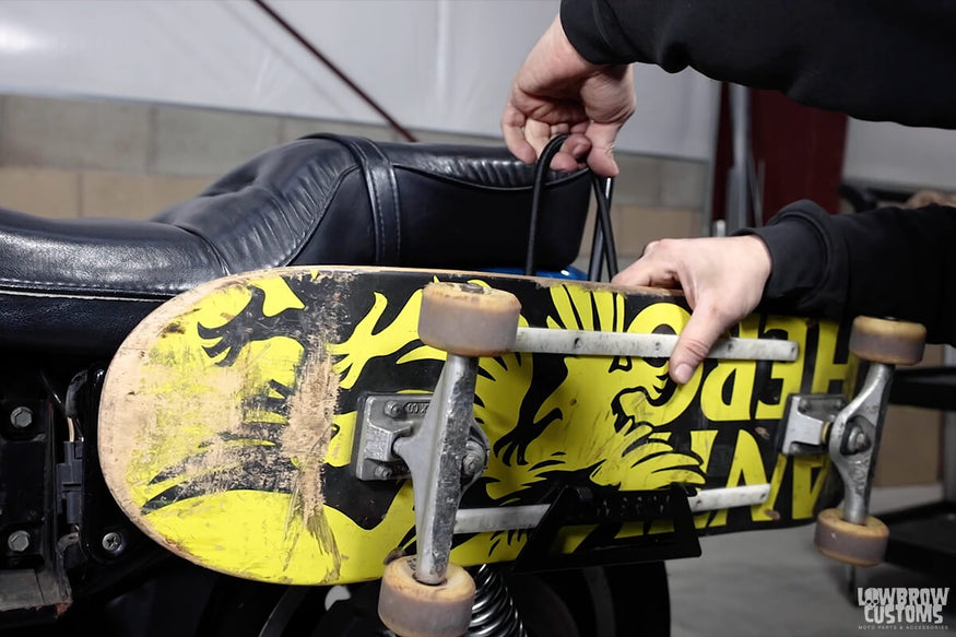How To Install a Lowbrow Customs Skateboard Rack on a 1994-2003 Harley-Davidson Sportster-12