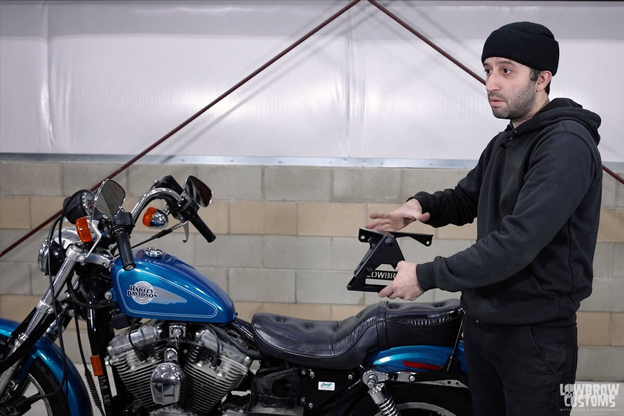 How To Install a Lowbrow Customs Skateboard Rack on a 1994-2003 Harley-Davidson Sportster-3