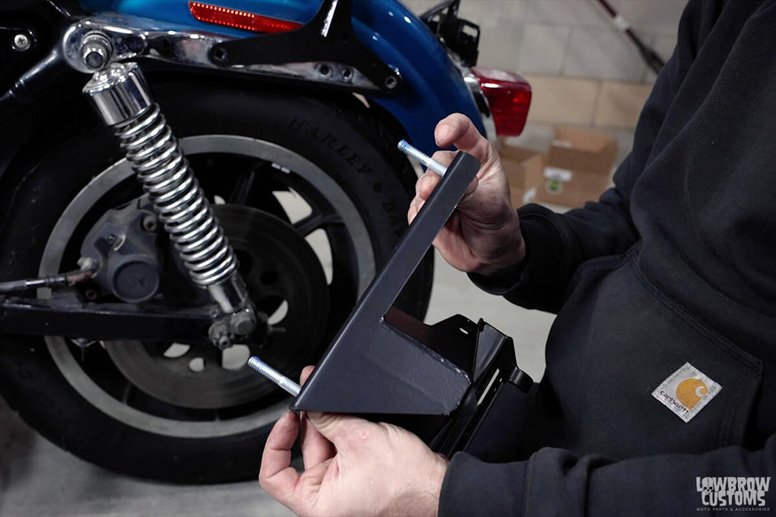 How To Install a Lowbrow Customs Skateboard Rack on a 1994-2003 Harley-Davidson Sportster-7