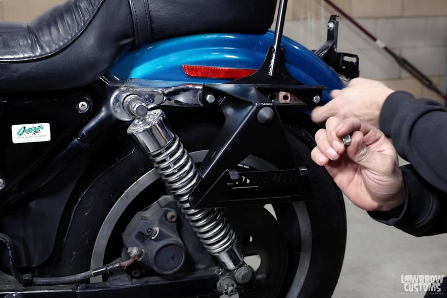 How To Install a Lowbrow Customs Skateboard Rack on a 1994-2003 Harley-Davidson Sportster-8