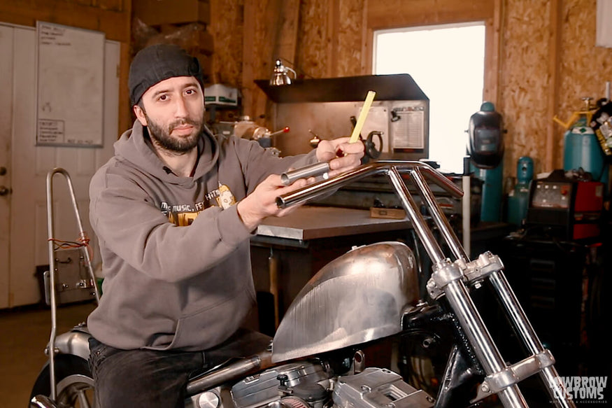 Cutting the handlebar to the proper length for installation of an internal throttle