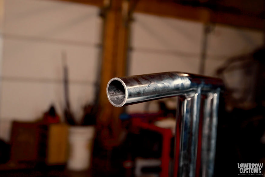 Fit the internal throttle housing onto the handlebars - weld seam inside the tubing of the handlebar