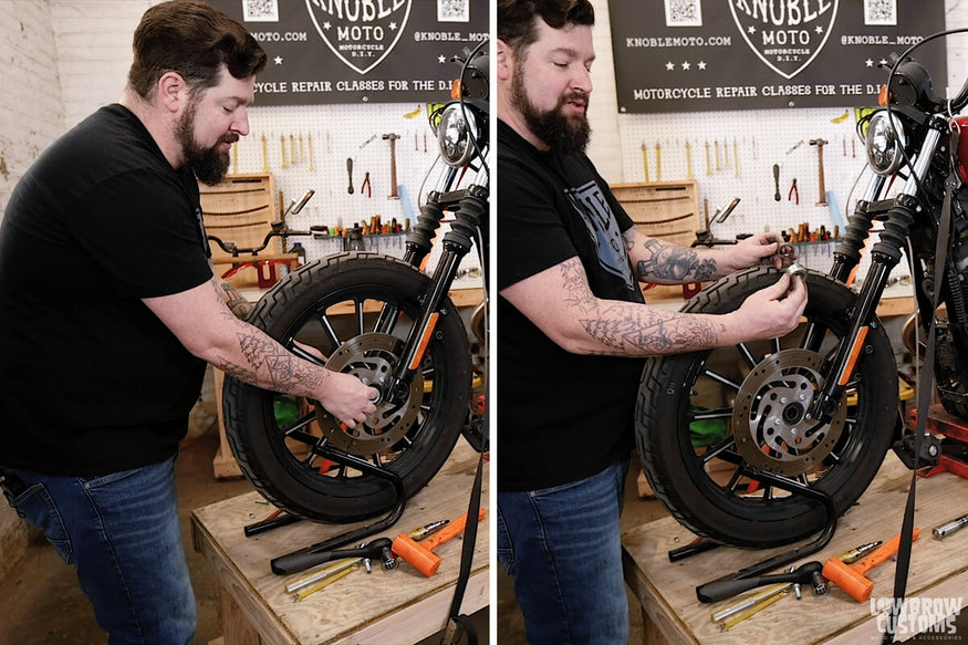 Knoble Tech Tips-How To Replace a Front Brake Rotor on a 2012 Harley-Davidson Sportster-12