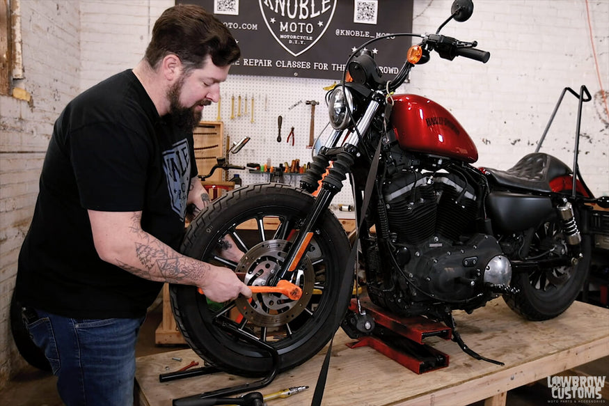 Knoble Tech Tips-How To Replace a Front Brake Rotor on a 2012 Harley-Davidson Sportster-9