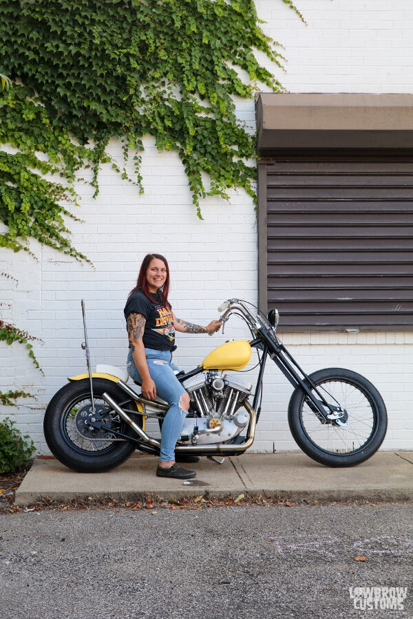 Emma Myers and the Custom Harley-Davidson Sportster