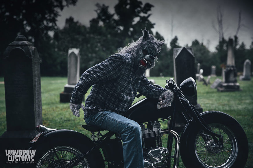 Wolfman on his Triumph bobber... full moon is coming, about time to get it on!