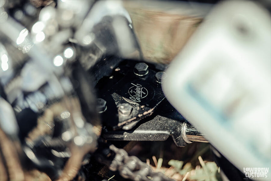 Ken's got his mark on the Panhead he built.