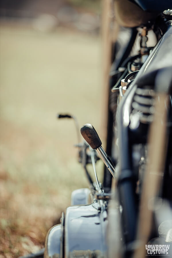 Who would have thought an old sissy bar could become a hand shifter, right?