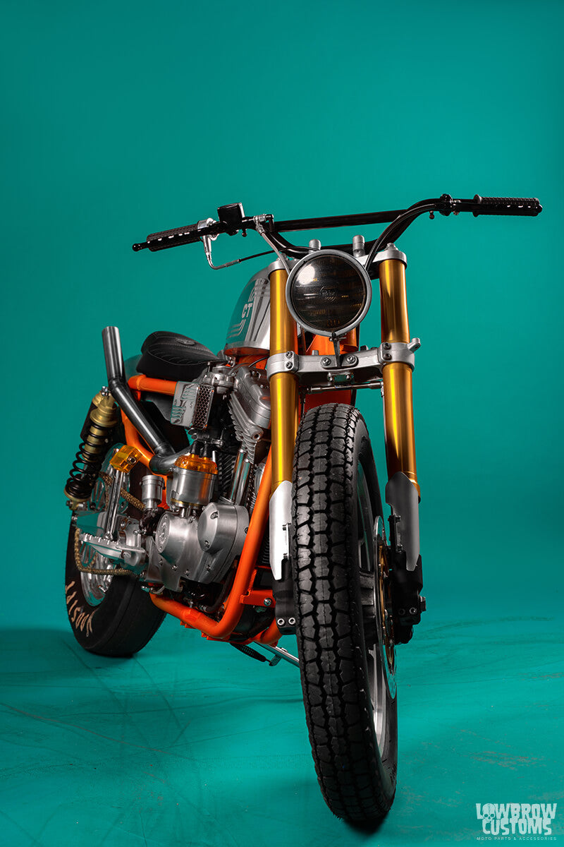 Upgrades 1998 Harley-Davidson - multi stage orange powder coat was applied