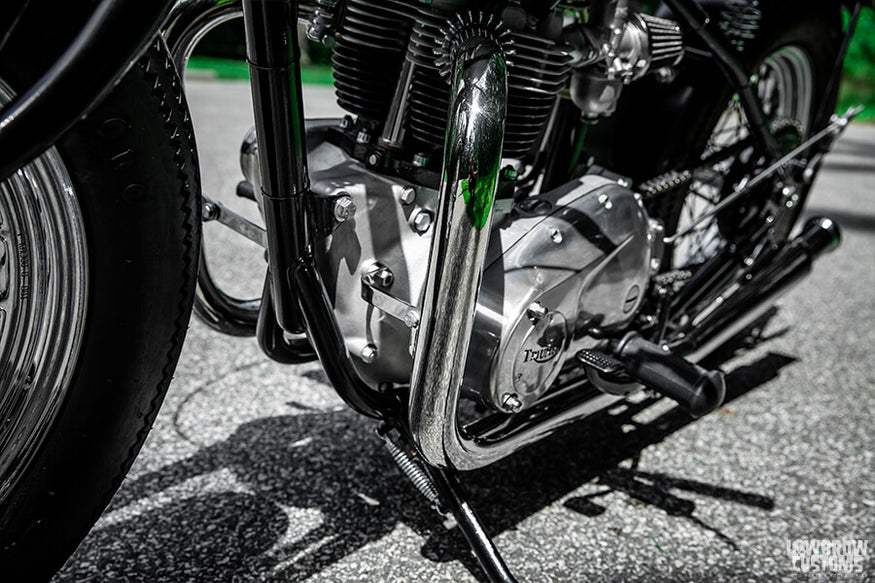 Everything on Todd's Triumph bobber is well thought out, organized and tidy.