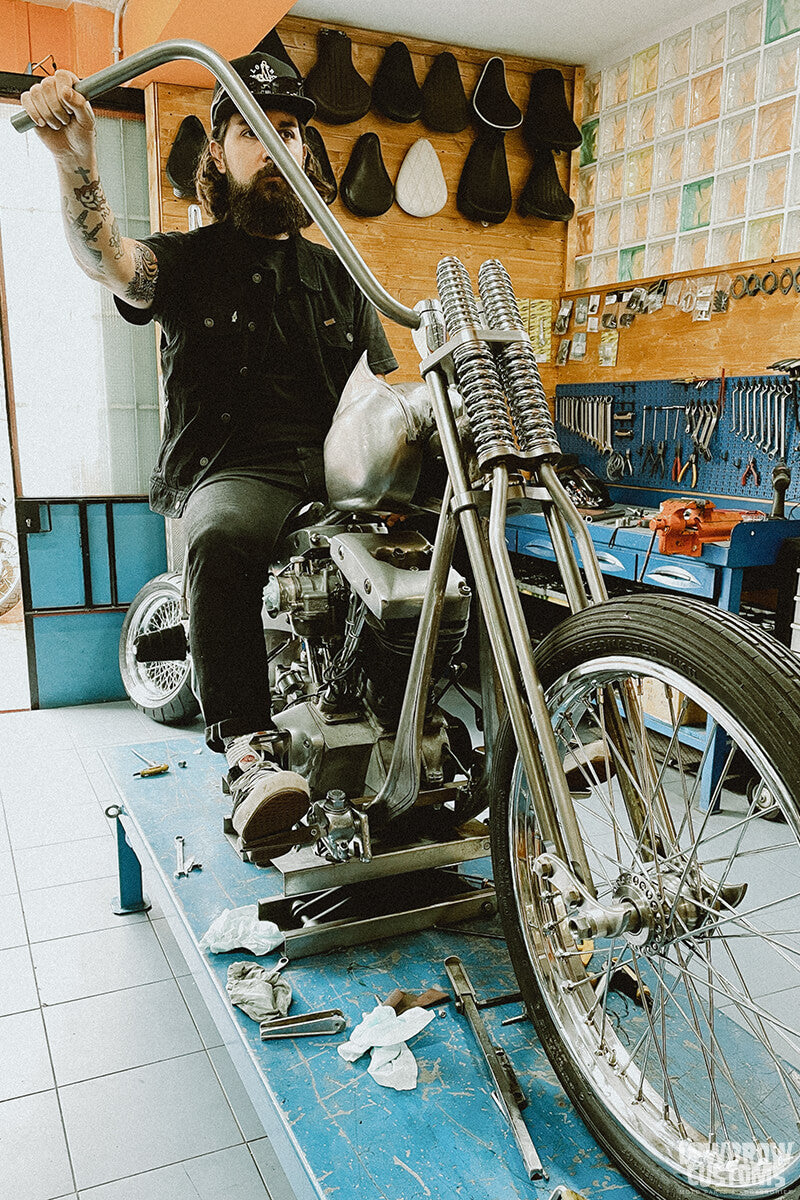 Meet Lorenzo Cisi And His 1978 Harley-Davidson FLH Chopper Named Blue Haze-15
