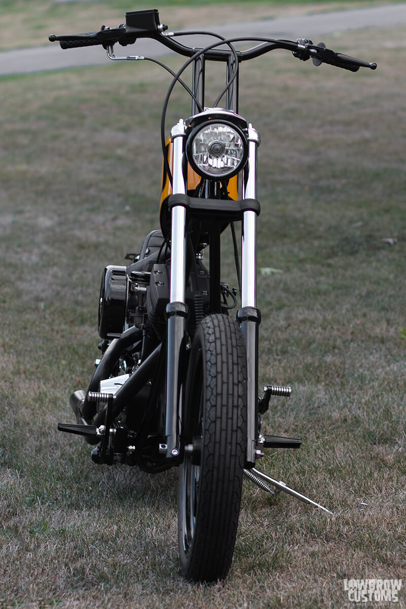 Meet Tim Statt of Gigacycle Garage And His 1992 Harley-Davidson EVO Chopper Named The Yellow Boss Chop-11