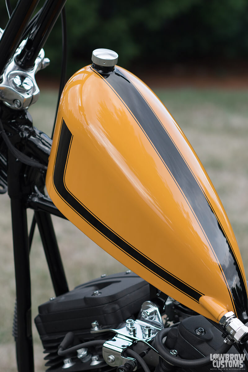 Meet Tim Statt of Gigacycle Garage And His 1992 Harley-Davidson EVO Chopper Named The Yellow Boss Chop-22