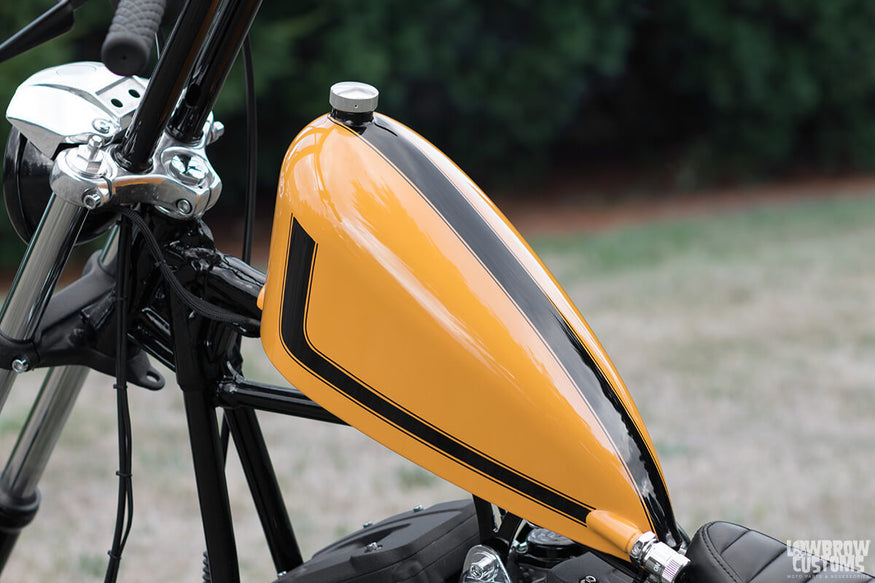 Meet Tim Statt of Gigacycle Garage And His 1992 Harley-Davidson EVO Chopper Named The Yellow Boss Chop-23