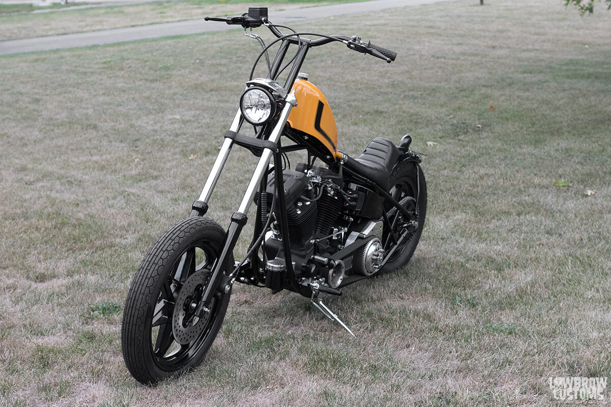 Meet Tim Statt of Gigacycle Garage And His 1992 Harley-Davidson EVO Chopper Named The Yellow Boss Chop-37