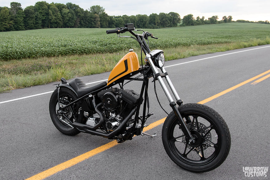 Meet Tim Statt of Gigacycle Garage And His 1992 Harley-Davidson EVO Chopper Named The Yellow Boss Chop-49