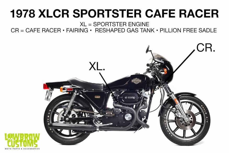 Model codes for 1978 Harley-Davidson XLCR Sportster Cafe Racer - production 1977-1979