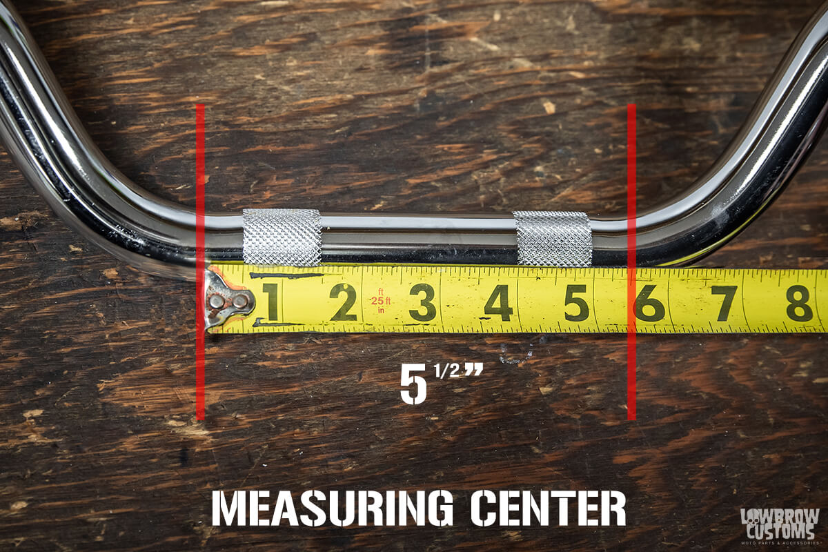 Motorcycle Handlebar Measurement - at the bottom of the bar from inside edge to inside edge