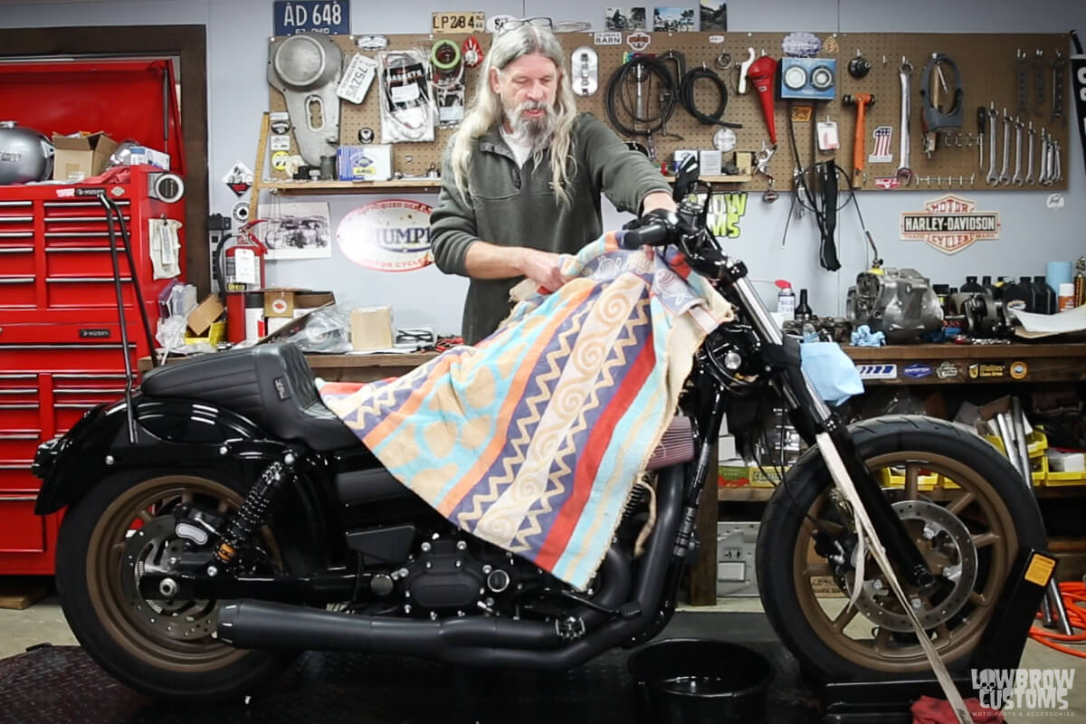 How to Install Your New Motorcycle Handlebars - protect your tank from damage