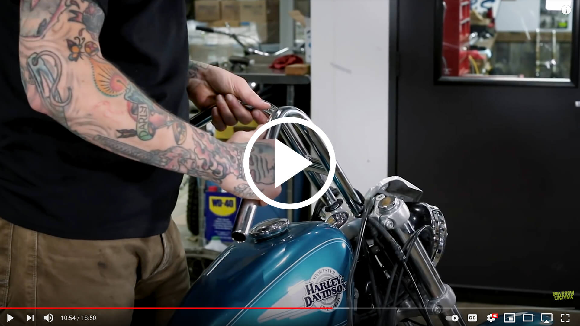 Motorcycle Handlebars 101 - Lowbrow Customs-youtube videos handlebar install