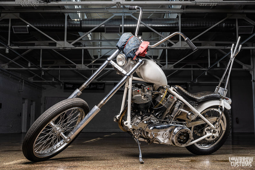 Nick Barkley's Harley has a 41mm Wide Glide front end. Photo by David Carlo.